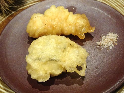 １７穴子の天ぷら山椒塩で
