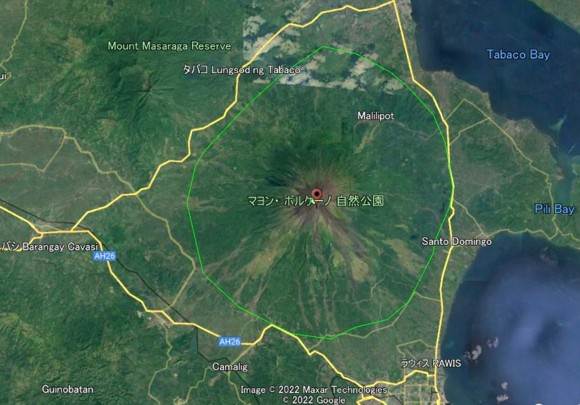 Mayon volcano location