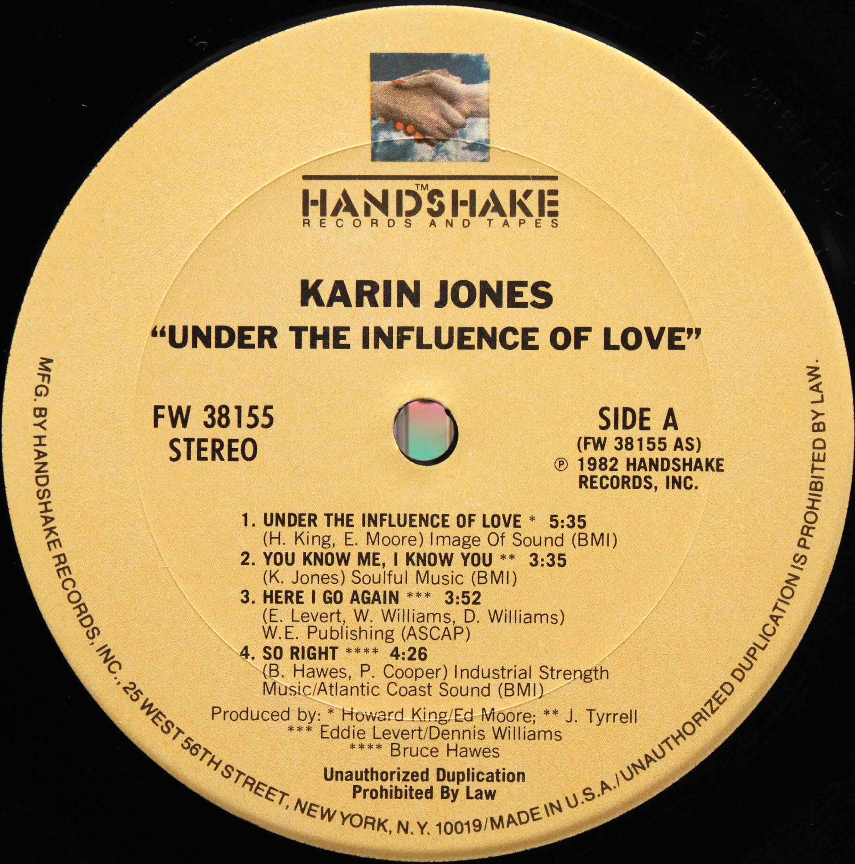 Karin Jones ‎– Under The Influence Of Love LP 03