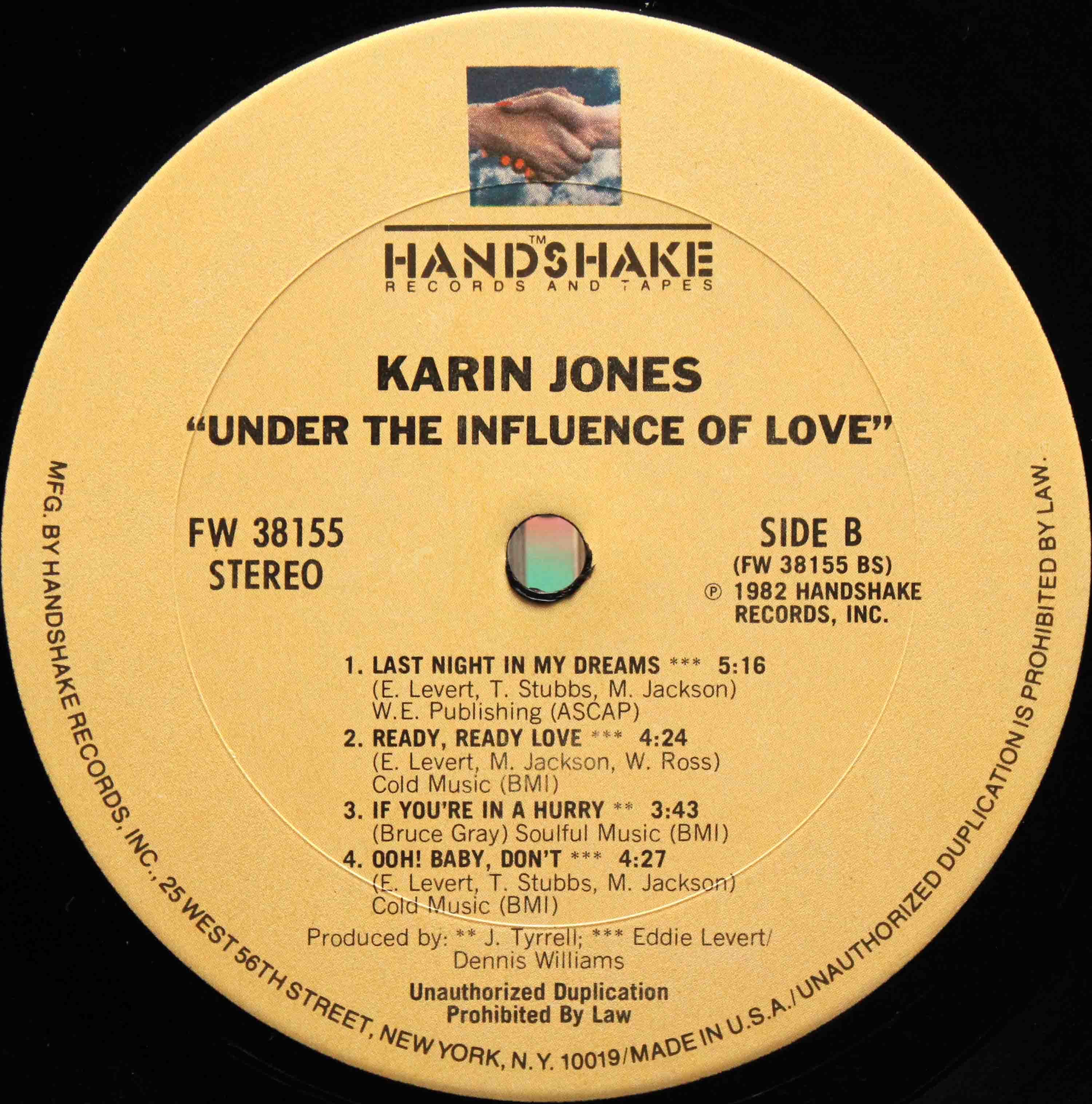 Karin Jones ‎– Under The Influence Of Love LP 04