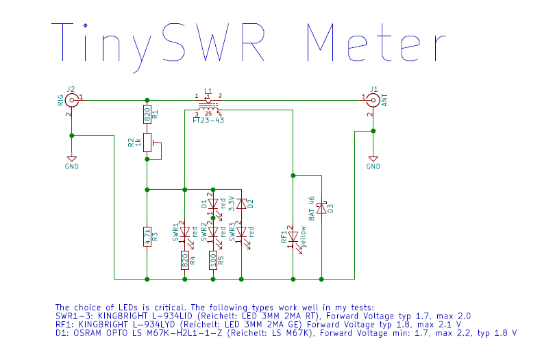 TinySWRその６/回路図