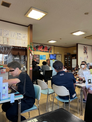 鳥取大山境港ツーリング　境港朝食　お食事処かいがん　店内