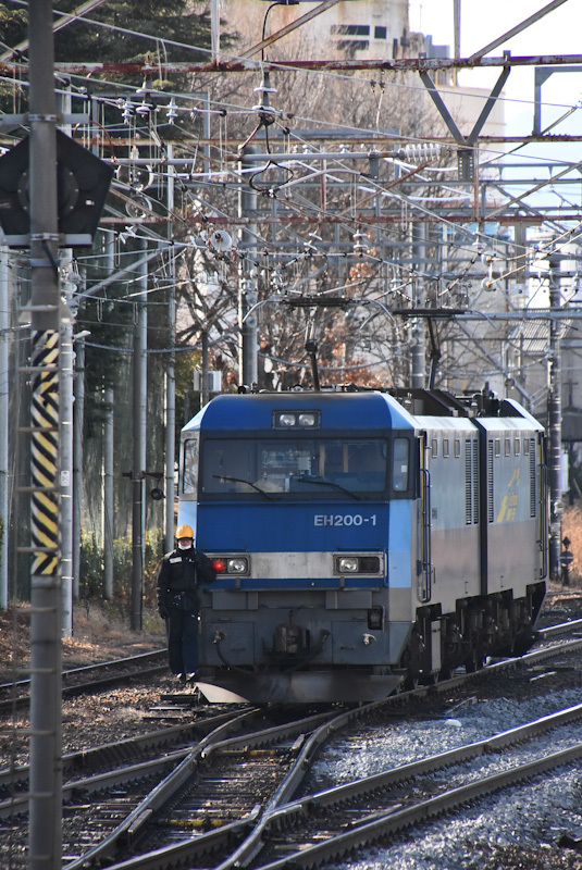 2023年1月4日撮影　東線貨物2080ﾚ　南松本にて機回し　本線横断