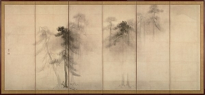 松林図屏風（左隻）